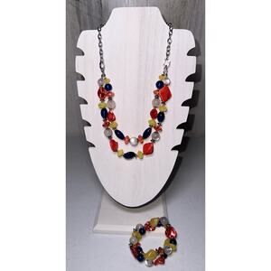 Ruby Rd Women’s Multicolored Beaded Necklace &‎ Bracelet Set